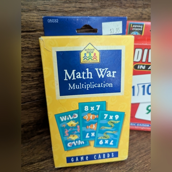 Math Flash Cards Set Education 4 Sets of Flash Cards For Ages 6 & Up - Picture 2 of 5